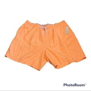 NWT Mens Croft and Barrow 7.5 Solid Swim Shorts In Cantaloupe | 2X NWT